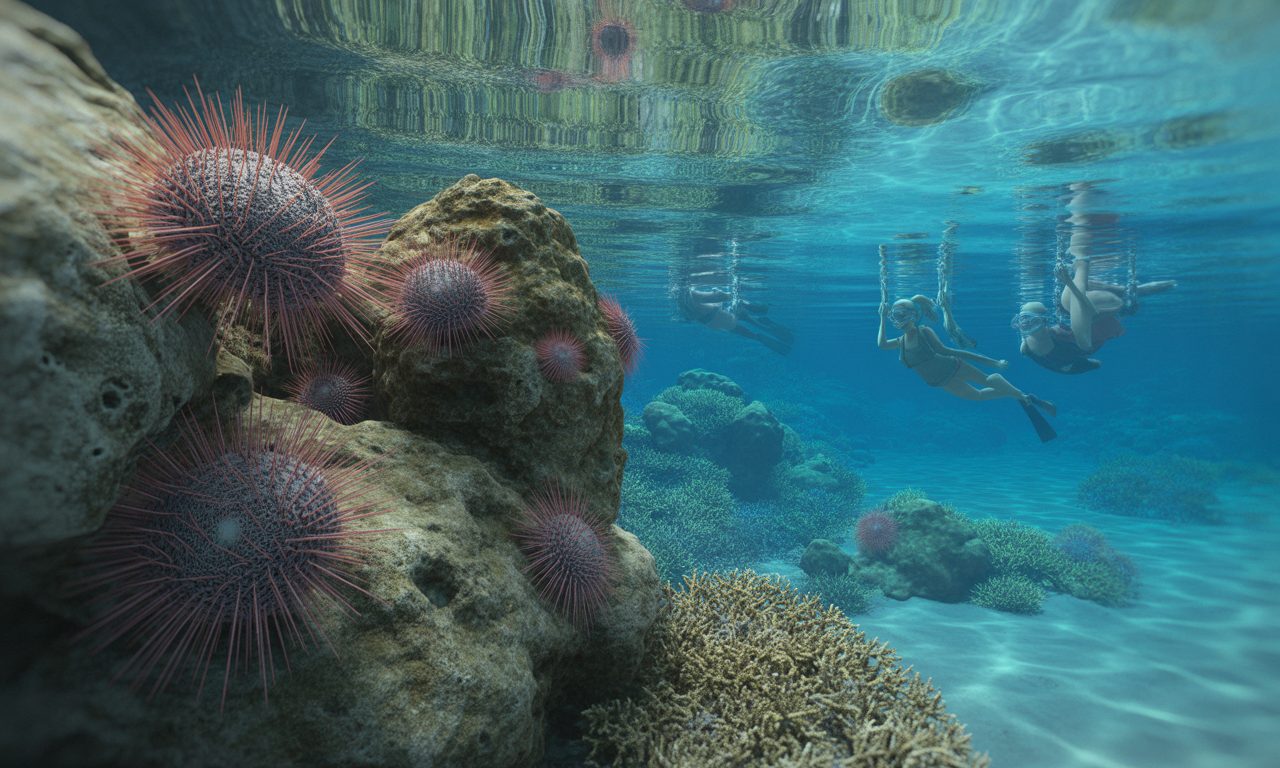 découvrez le rôle essentiel des oursins dans l'écosystème des récifs coralliens et les précautions à prendre pour éviter les blessures lors de la baignade.